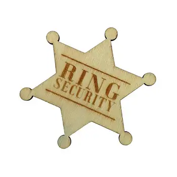 

2pcs/Pack Wooden Hexagon Ring Security Badge Wedding Ring Bearer Gift Breastpin Jewelry for Boys Wedding Favor