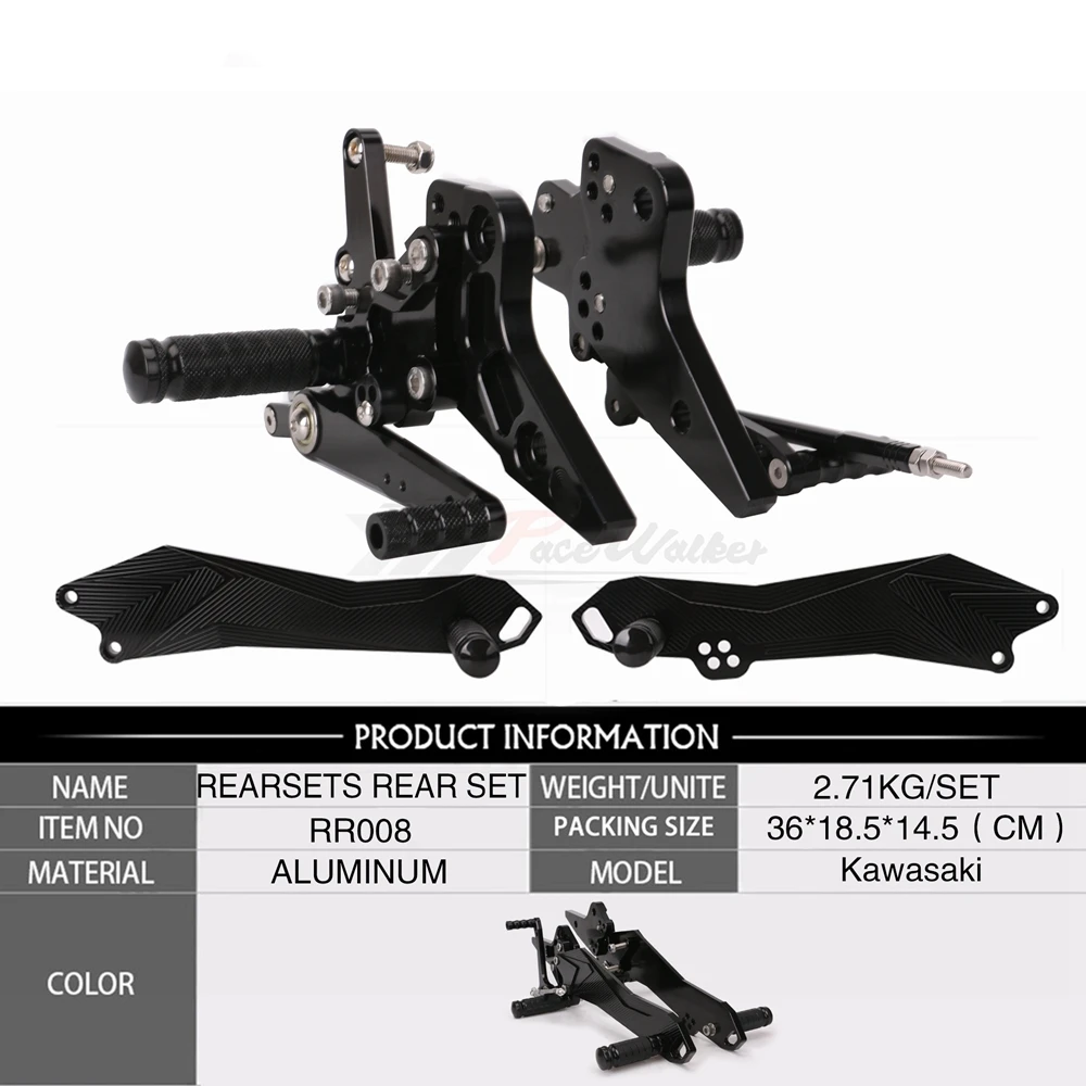 CNC мотоцикл подножка Регулируемый двигатель Rearset задний Набор подножки для Kawasaki Z800 2013