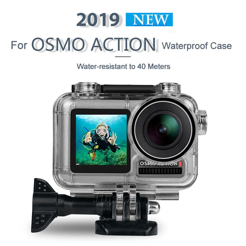 

2019 New 40M Waterproof Housing Case For DJI Osmo Action Diving Swim Water-resistant Shell Box Sports Camera Housing Accessories