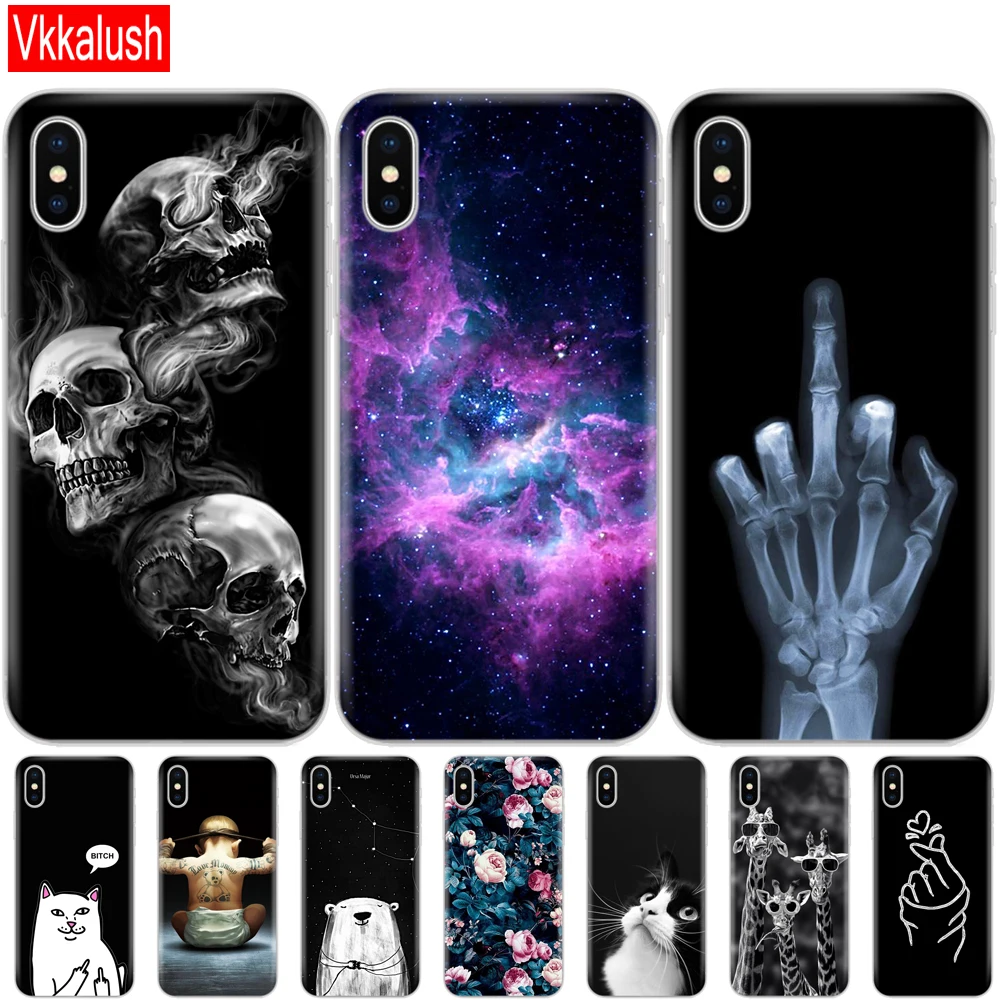 

Soft Silicon Cover Phone Case For iphone X XS XR Case For iphone Xs Max Coque Etui Bumper Back Cover Full 360 Protective Back