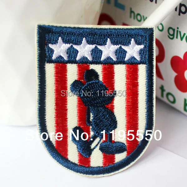 

40pcs Badges Wholesale Iron on Micky mouse Logo Patch Embroidered Appliques Patch Set Cloth Accessories Free Shipping !
