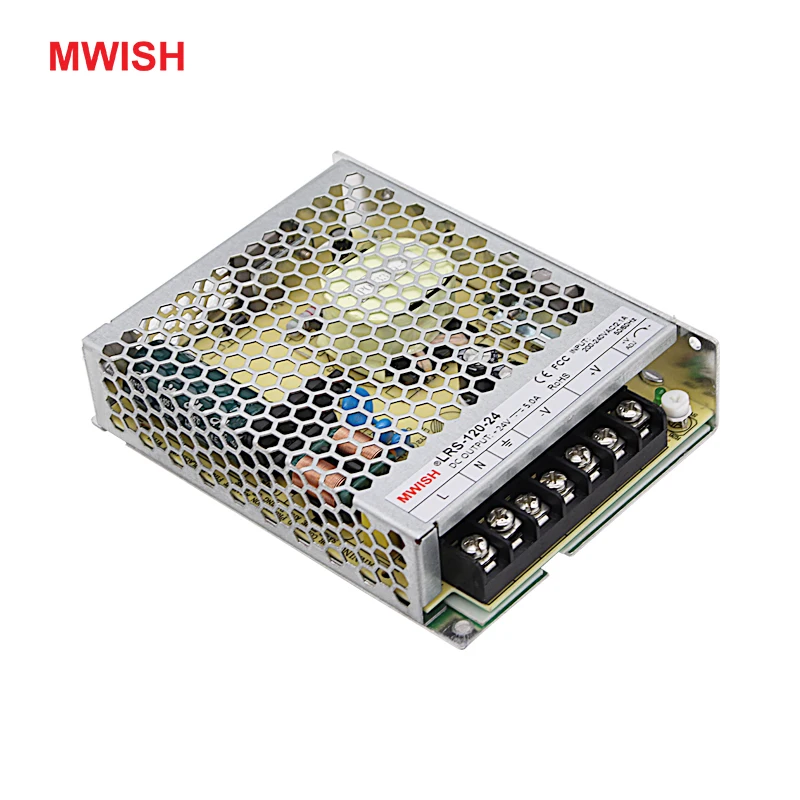 Mwish LRS импульсный источник питания 120 24 один Выход ac dc Вт В источника