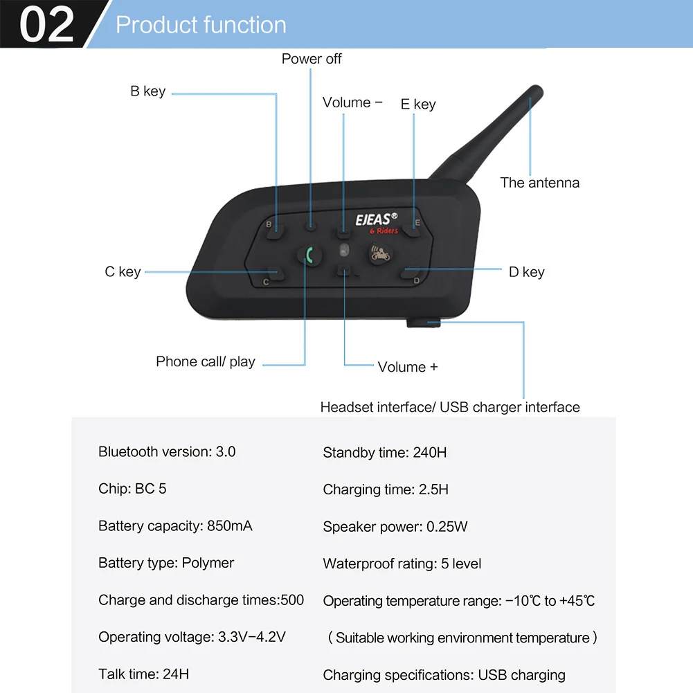 Новый Fodsports 2 шт. V6 Pro Мотоцикл Шлемы-гарнитуры Bluetooth Интерком 6 Всадники 1200 м Беспроводной Intercomunicador BT переговорные