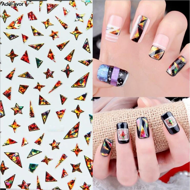 Addfavor 1pcs Star Gl Paper Stickers Decal Broken Cellophane Addfavor 1pcs Star Gl Paper Stickers Decal Broken Cellophane Decals For Nail Art Tools Diy