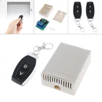 

Wireless Remote Control AC 85~250V 2 Channel Receiver Module with Two Remote Control For Lamp Switch and Electroc Equipment