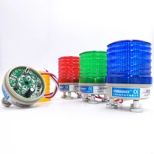Магнитный стробоскопический сигнал Предупреждение светильник N-5041T 12V 24V 220V Индикатор светильник Светодиодный лампа Малый мигающий светильник охранной сигнализации