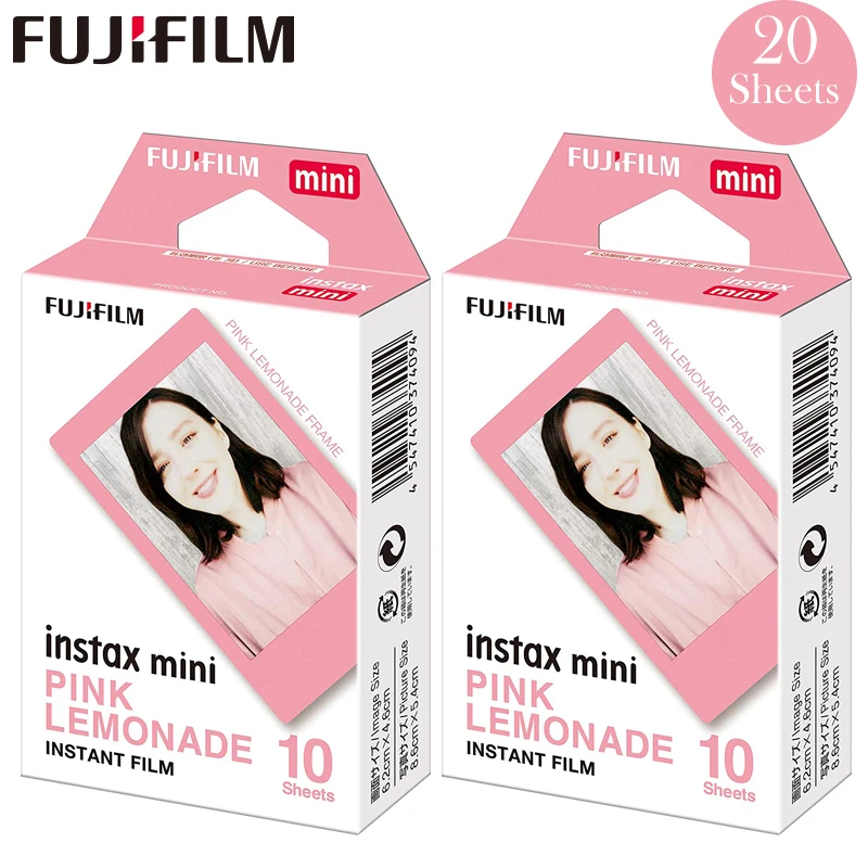 

Fujifilm Instax Mini 8 9 Film Pink Lemonade Fuji Instant Photo Paper 20 Sheets For 70 7s 50s 50i 90 25 Share SP-1 2 Camera