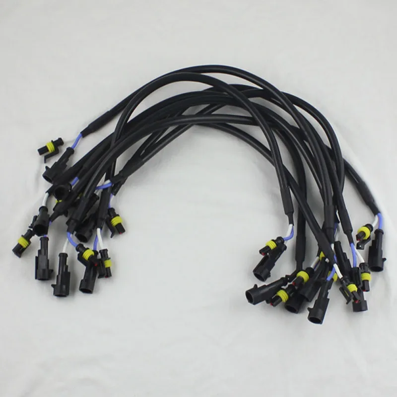 50cm 0.5 Meters AMP socket Extension Wire wiring HID high voltage cord Cable 2PCS