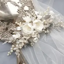 Украшения для волос Свадебные аксессуары для волос цветочный головной венок романтическая кружевная одежда для волос цветок свадебные аксессуары для волос невесты