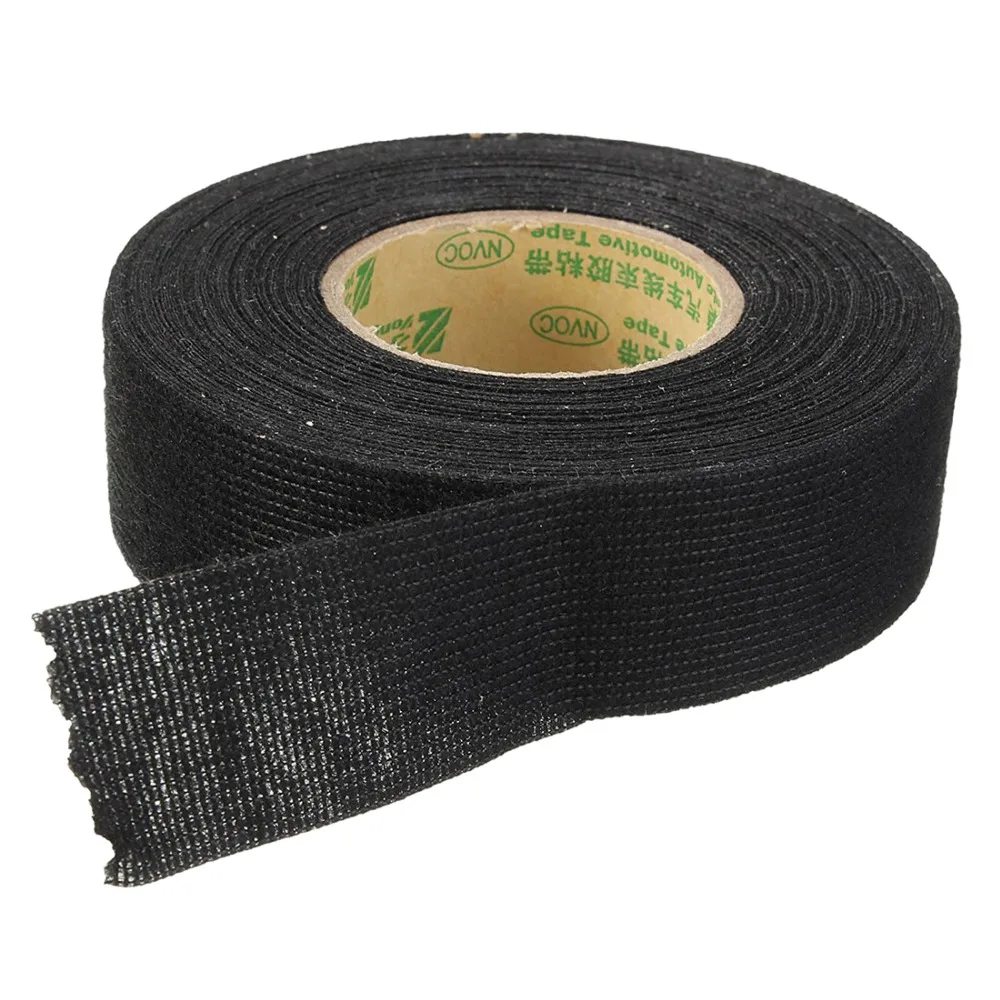 

Insulating fabric Cloth Tape 15M x 25mm Adhesive Tape Wiring Harness glue high temperature Tape Automotive Car Tapes Cable Looms