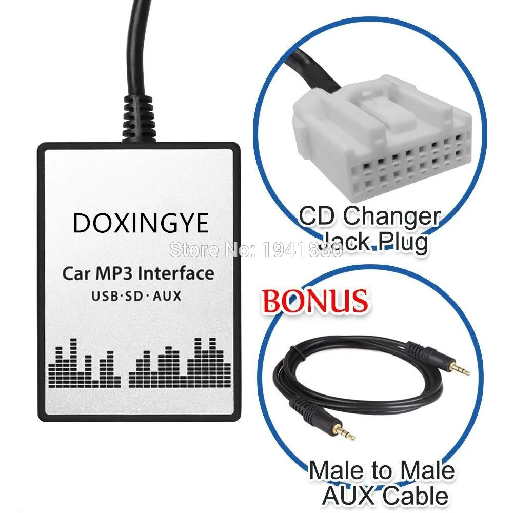 DOXINGYE USB SD AUX Автомобильный MP3 музыкальный радио цифровой cd-чейнджер адаптер для Mazda 2/3/5/6/CX7/MX5/MPV/Miata/Tribute/RX8 интерфейс