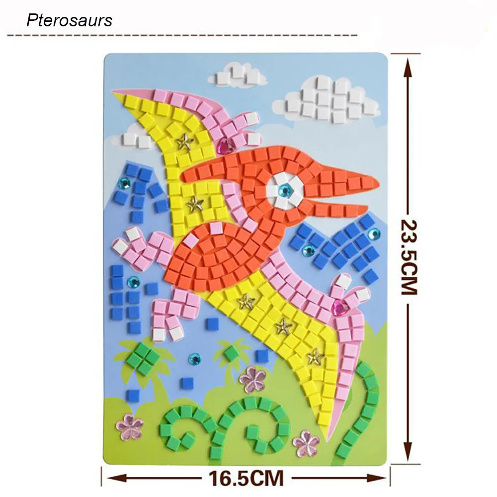 

1pcs 6 Styles Can Be Choose Lot 3D Mosaics Puzzle Creative Sticker Game Animals Transport Arts Craft for Kids Educational Toy