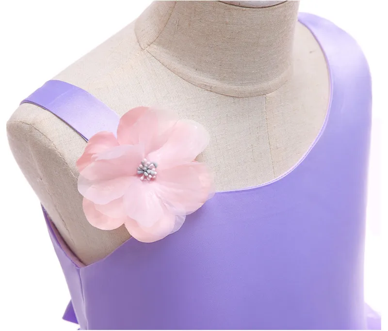 2019 Summer Elegant Flower Baby Girls Sling Dress Children Party Evening Dresses For Girl Vestidos Kids Princess Belt Ball Gown  (7)