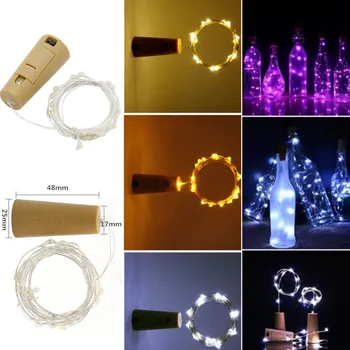 

2M LED Garland Copper Wire Corker String Fairy Lights for Glass Craft Bottle New Year/Christmas/Valentines Wedding Decoration