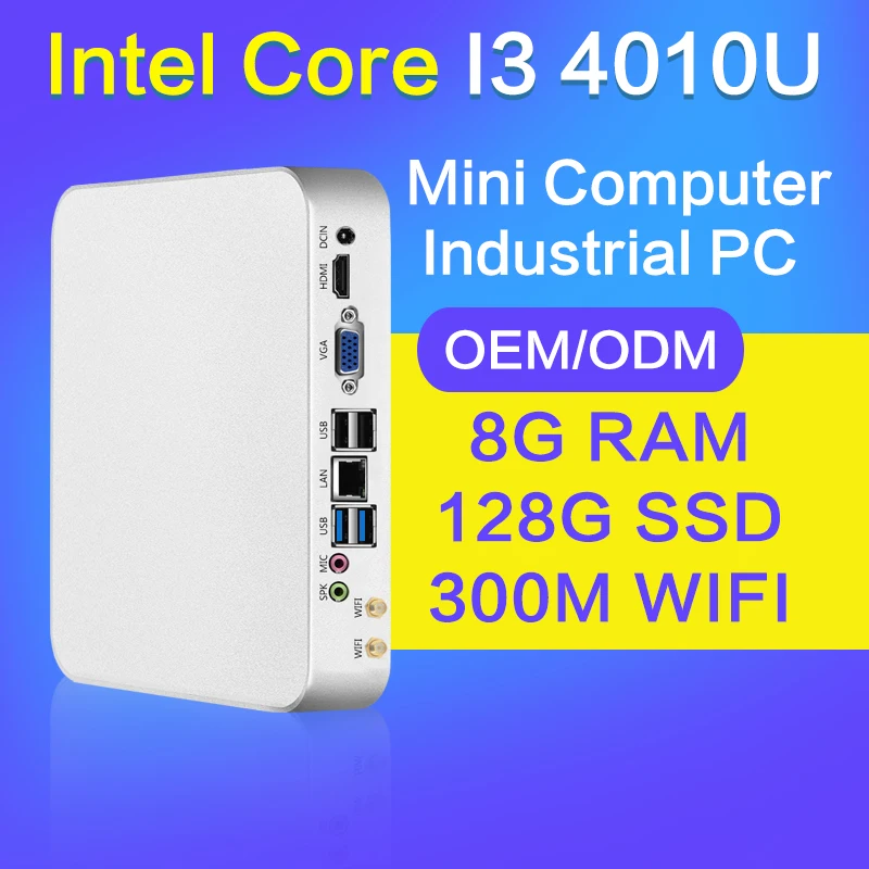 XCY Mini pc I3 4010U Computer DDR3L 8G RAM 128G SSD With WIFI 1080P HD Video