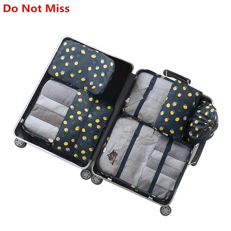 

Do Not Miss New 7pcs/set travel organizer bag waterproof men clothes 6pcs/set Packing Organizers women storage Luggage bag