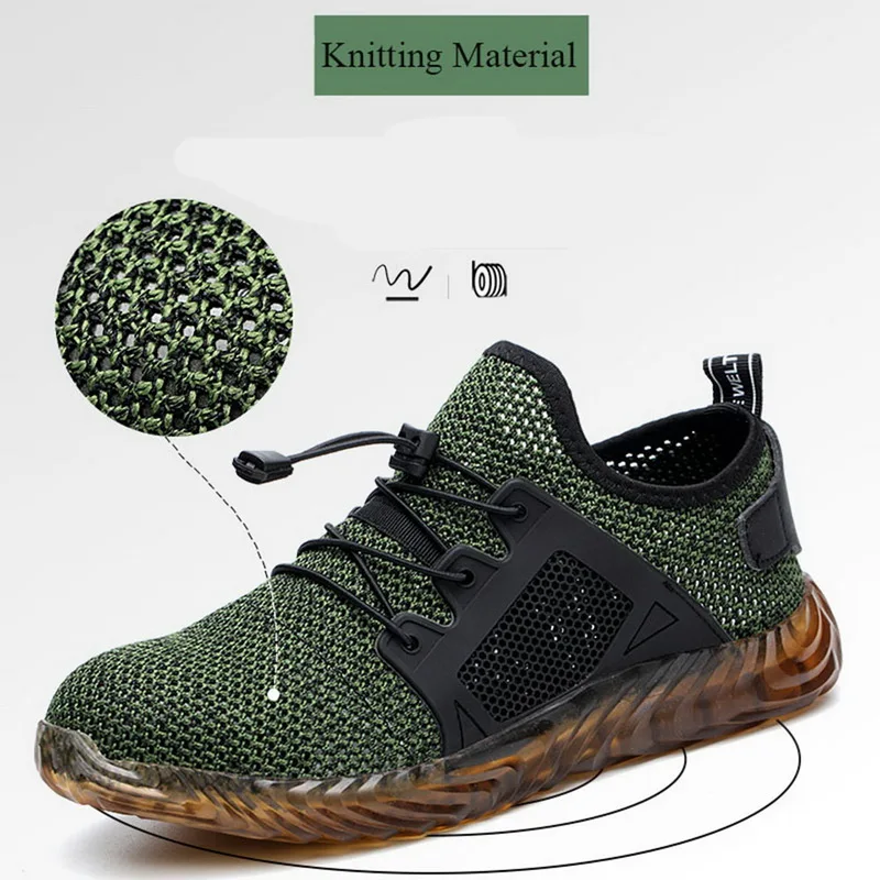 WENYUJH Drop Shipping 2019 Men's Flats Hard-toed Safety Anti-piercing Steel-toed Shoes Light Wear-resistant Flat-soled Shoes