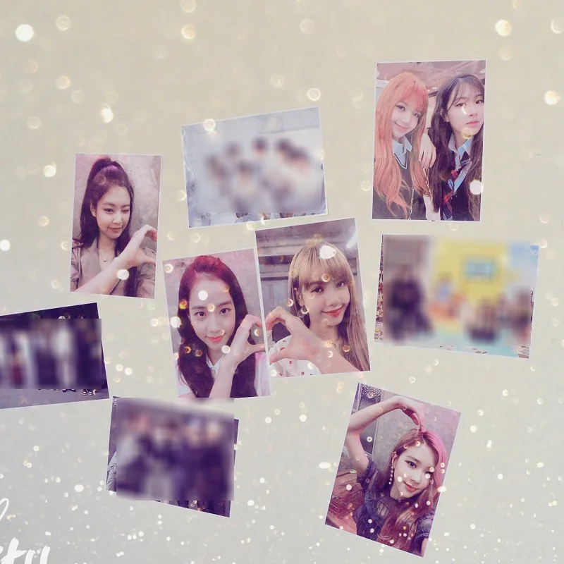 

Kpop Bangtan Boys BLACKPINK SEVENTEEN IZONE TXT GOT7 TWICE Photo Poster Back Adhesive Pasted 4Pcs/Set Wall Decorate