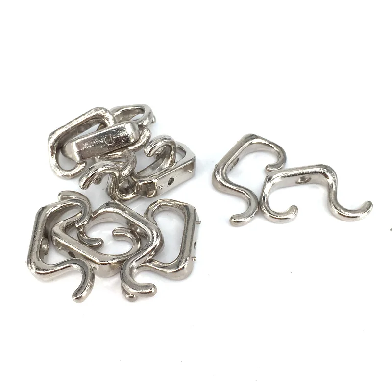 

30PCS Wall Door Bath Double Prong Coat Hook Hanger, Key Handbag Bag Hanger Hooks Silver