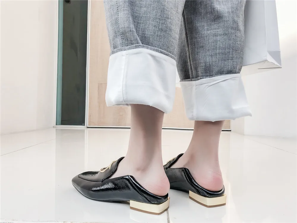 Женская брендовая обувь; мокасины; лоферы из натуральной кожи с квадратным носком на плоской подошве; цвет белый, черный; повседневная женская обувь; MZP02 muyisxi