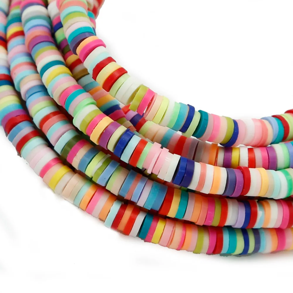 

400pcs 5mm Polymer Fimo Clay Chip Disk Round Loose Spacer Beads for Jewelry Making DIY Necklace Bracelet