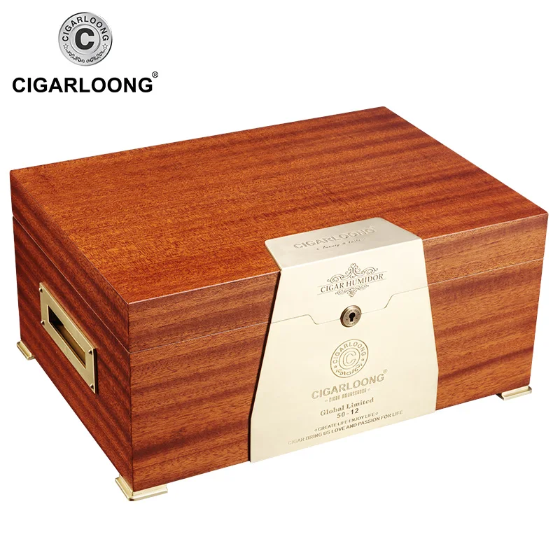 Увлажняющая коробка для сигар большой емкости многослойная сигара Humidor сигарный шкаф CA-0199