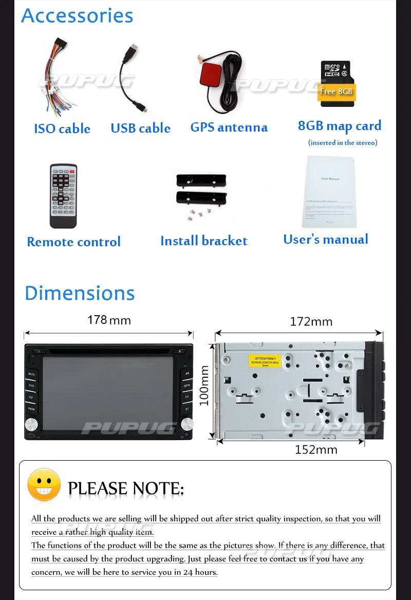 Best 6.2" Touch Screen Car Radio 2 Din 2din In Dash Auto audio CD DVD Player Stereo bluetooth USB SD GPS Rear View Camera autoradio 7