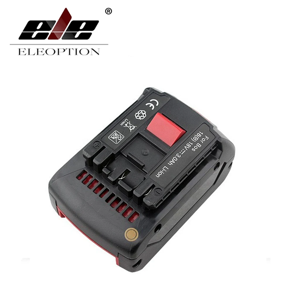 

ELEOPTION For Bosch BAT618 Power Tool Battery 18V 3.0AH 3000mAh for BAT609 BAT618G 336 169 GKS 18 V-LI CCS180 FHN180 RHH180 1761