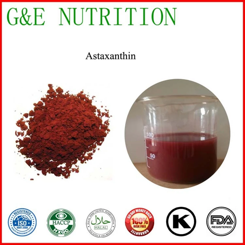 Astaxanthin powder/Natural Haematococcus pluvialis extract 2%  1KG FREE SHIPPING