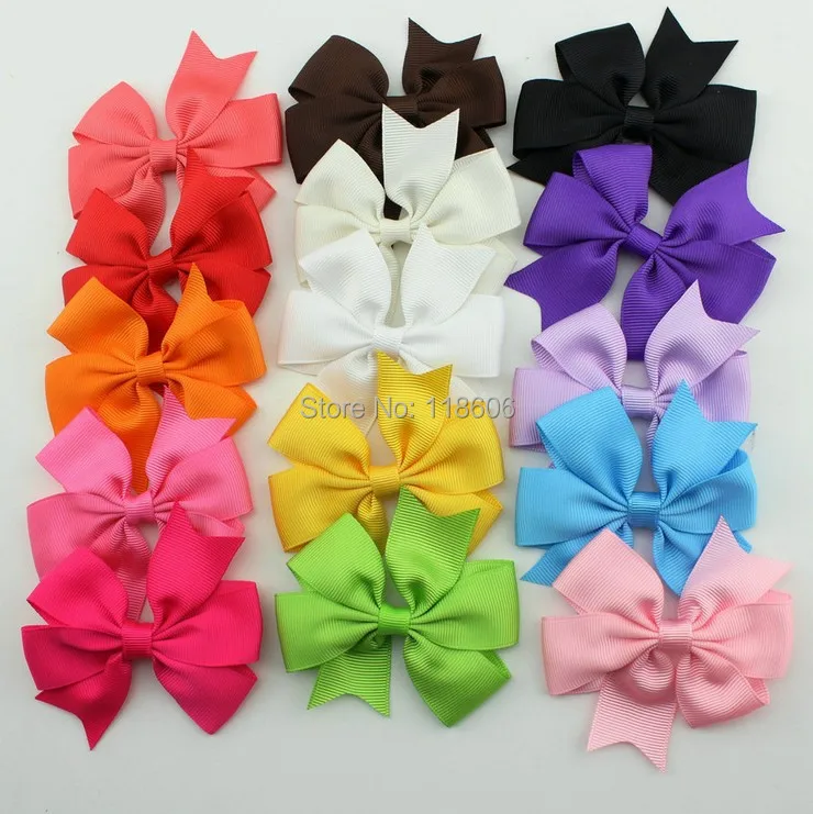 100pcs Handmade 4'' Ribbon Hair Bows Boutique Hair Bow FreeShippingin Hair Accessories from