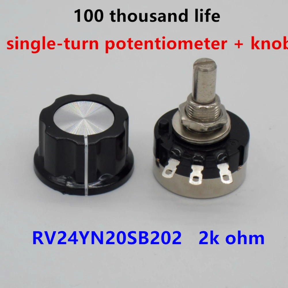 La B202 2k Ohm 1/4w Film carbono Rotary forma cónica 24mm potenciómetro rv24yn Años 20 La B202 2k Ohm 1/4w Film carbono Rotary forma cónica 24mm potenciómetro rv24yn Años 20