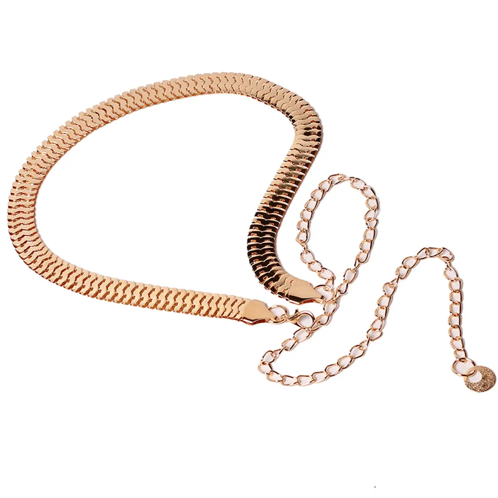 

Belt Women's Gold 2019 Belt Lady Fashion Metal Chain Pearl Style Belts Body Chain cintos de mujer-30