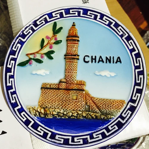 Decorative Dishes Ceramic Decor for Background Wall hand-painted Tourist Souvenir European style tourist souvenir ornament - Цвет: 10cm