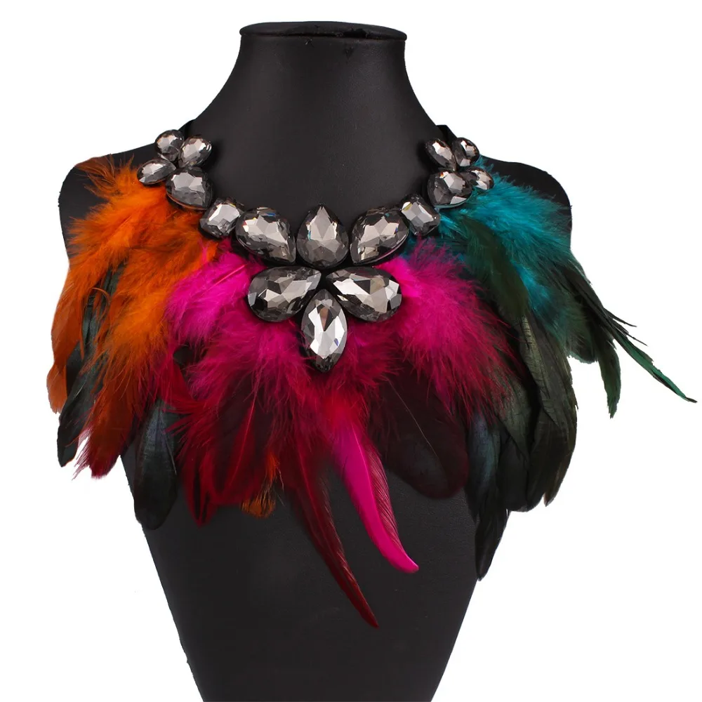 2016 Bijouterie Ribbon Feather Maxi Necklace Plumas Statement Necklace Bohemian Collar Party Chokers Kolye Bijoux Collier Femme 2016 Bijouterie Ribbon Feather Maxi Necklace Plumas Statement Necklace Bohemian Collar Party Chokers Kolye Bijoux Collier Femme