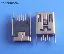 20PCS Mini USB Type B Female 5 Pin DIP 2 pin Vertical Leg PCB Socket Connector 20pcs lot la3600 dip