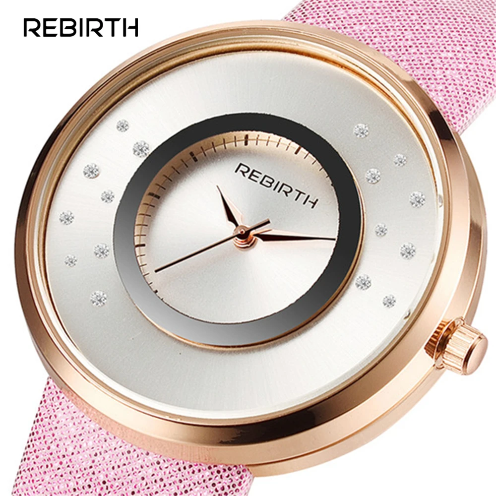 

REBIRTH 2016 New Fashion Brand Women Lady Luxury Clock Female Stylish Casual Business Elegant Steel Wrist Quartz Bracelet Watch
