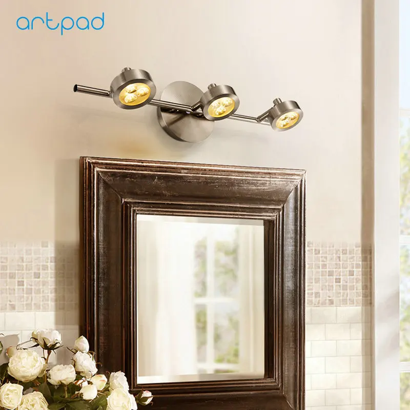 

Artpad American 6W 9W Waterproof Bathroom Lamp AC110V-220V 30CM/45CM Toilet Washroom Shower Room LED Wall Mirror Light