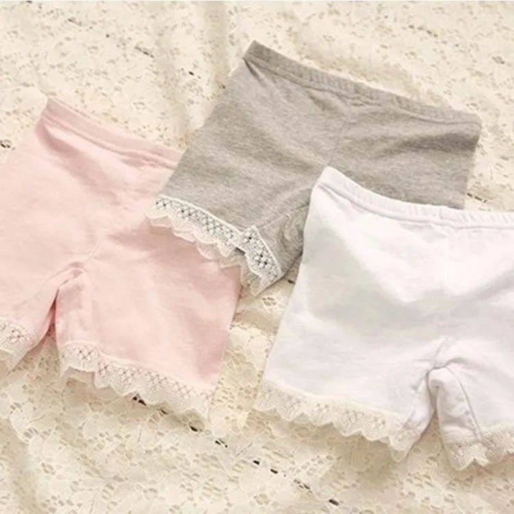 

Korean Child Girls Shorts Modal Lace Pants Children Girls Shorts Safe Shorts