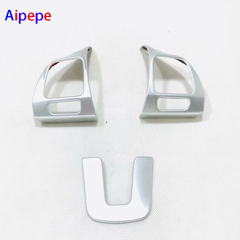 

ABS Chrome Steering Wheel Decoration Cover Styling Trim For VW MK6 Golf 6 Polo Passat B6 CC Tiguan 2010-2017 Touran 3pcs