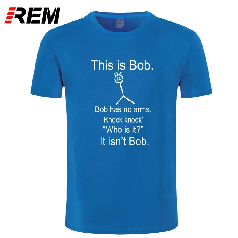 REM, это Боб, стук, стук, смешная шутка, футболки для мужчин, круглый вырез, короткий рукав, хлопок, Мужская футболка, хип-хоп, мужские футболки