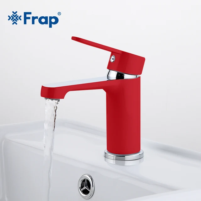 FRAP New arrive red Spray painting Bathroom Faucet Basin Sink Mixer Tap