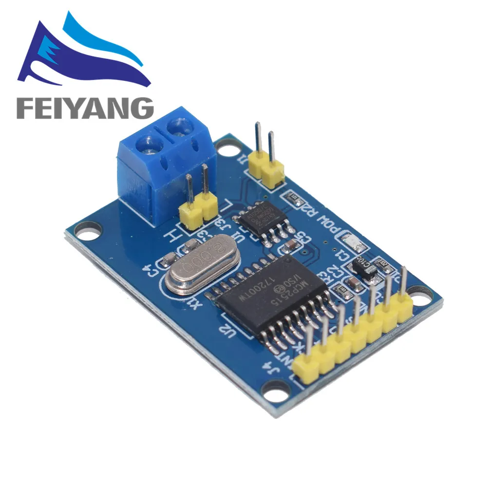 

MCP2515 CAN Bus Module Board TJA1050 Receiver SPI For 51 MCU ARM Controller