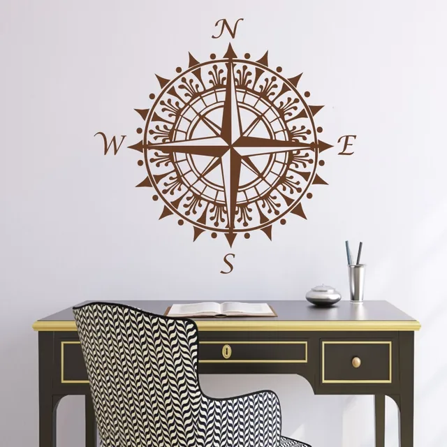 nautical compass wall decal vinyl wall art graphic sticker home