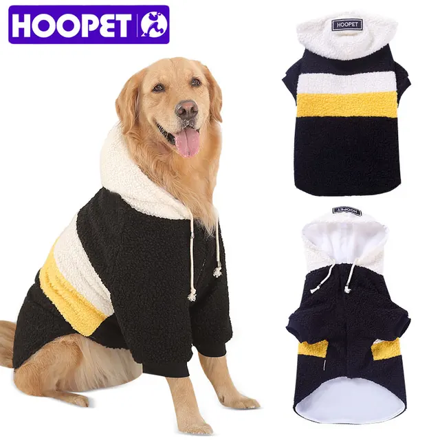 hoopet pet big dogs autumn and winter wear warm clothes walking