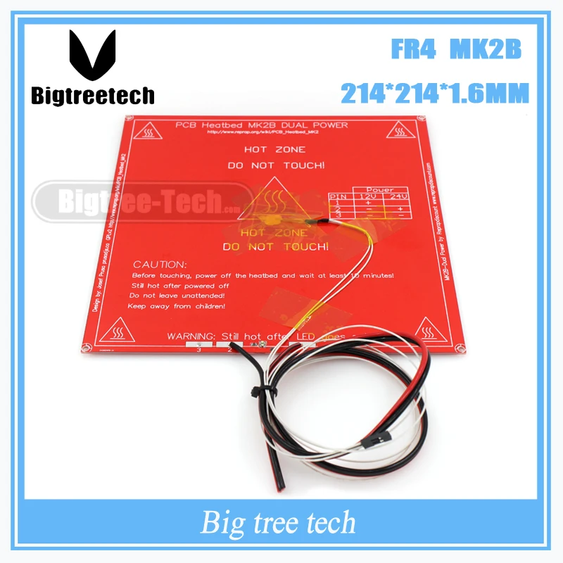 3D Printer Parts MK2B Heated+LED+Resistor+Cabel+100K ohm Thermistors PCB Heated Bed With three color