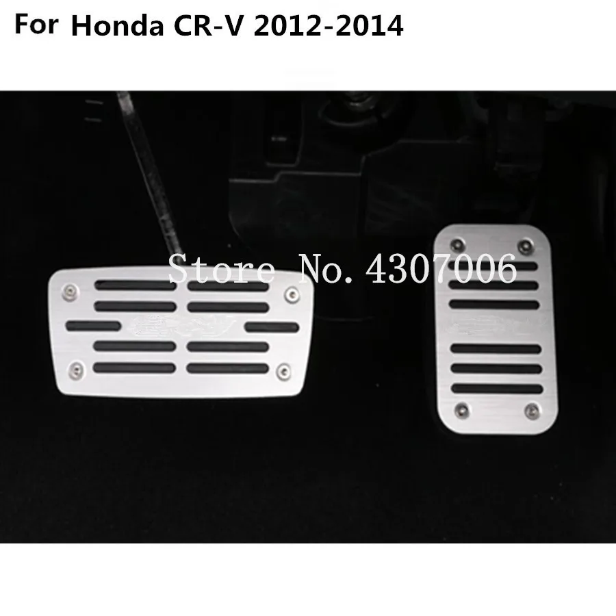 

car cover Aluminium alloy foot Gas/petrol/oil Brake Rest trim Pedal hood 2pcs For Honda CRV CR-V 2012 2013 2014