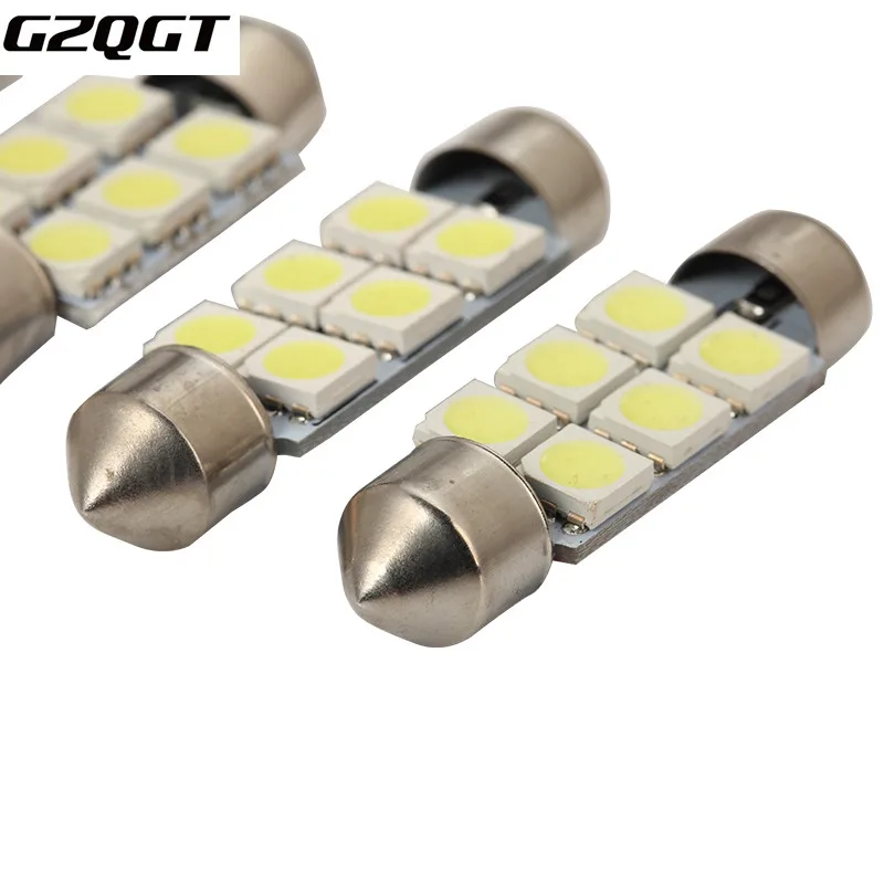 100 шт. 31 36 39 41 мм festoon led C5W C10W Автомобильный свет SV8.5 6smd 5050 Внутренняя купольная