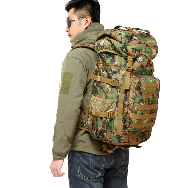 50L Outdoor Mountaineering bag Nylon Bag Military Men Backpack Traveling Rucksack Bags Schoolbag Camouflage Tactical Mochila 50L Outdoor Mountaineering bag Nylon Bag Military Men Backpack Traveling Rucksack Bags Schoolbag Camouflage Tactical Mochila