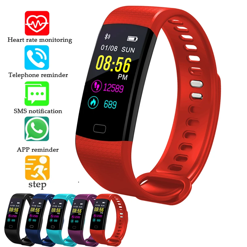

2018 WISHDOIT New Fitness Tracker Smart Bracelet IP67 Waterproof Real-time Heart Rate Monitoring Smart Wristband for Android iOS