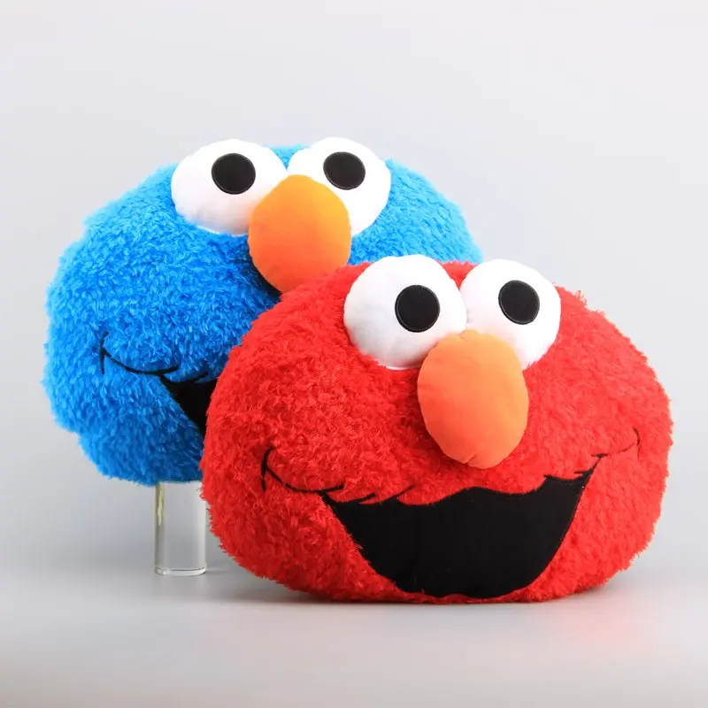elmo and cookie monster plush